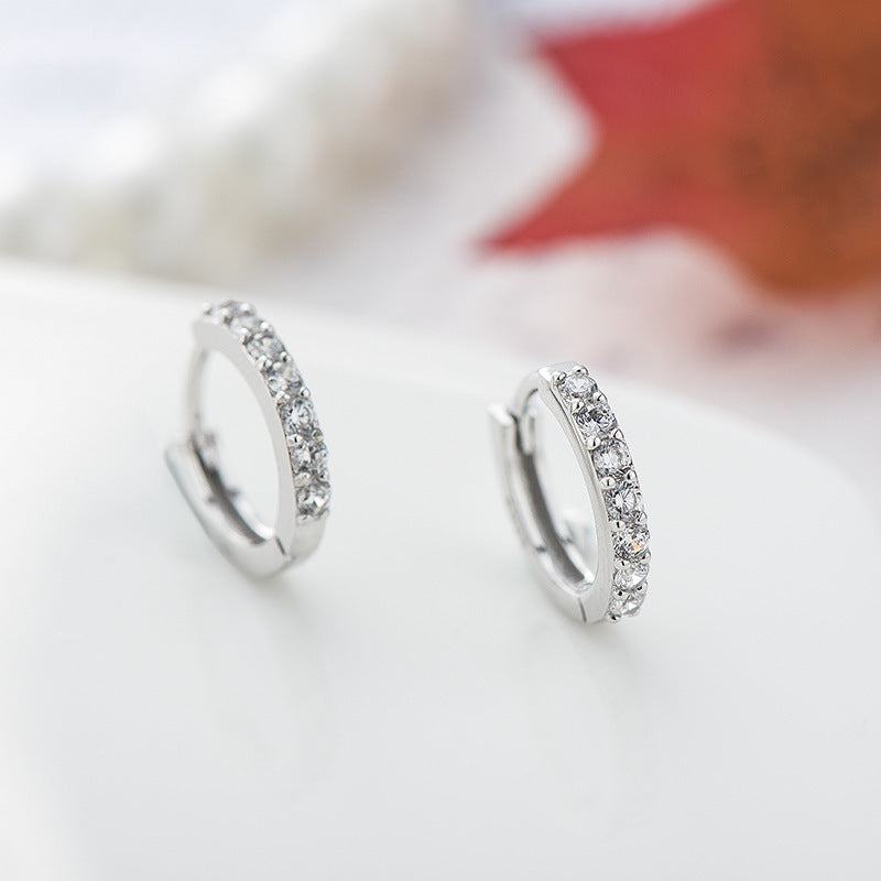 Sparkling Silver Hoop Earrings – Everyday Glamour with Cubic Zirconia Shine