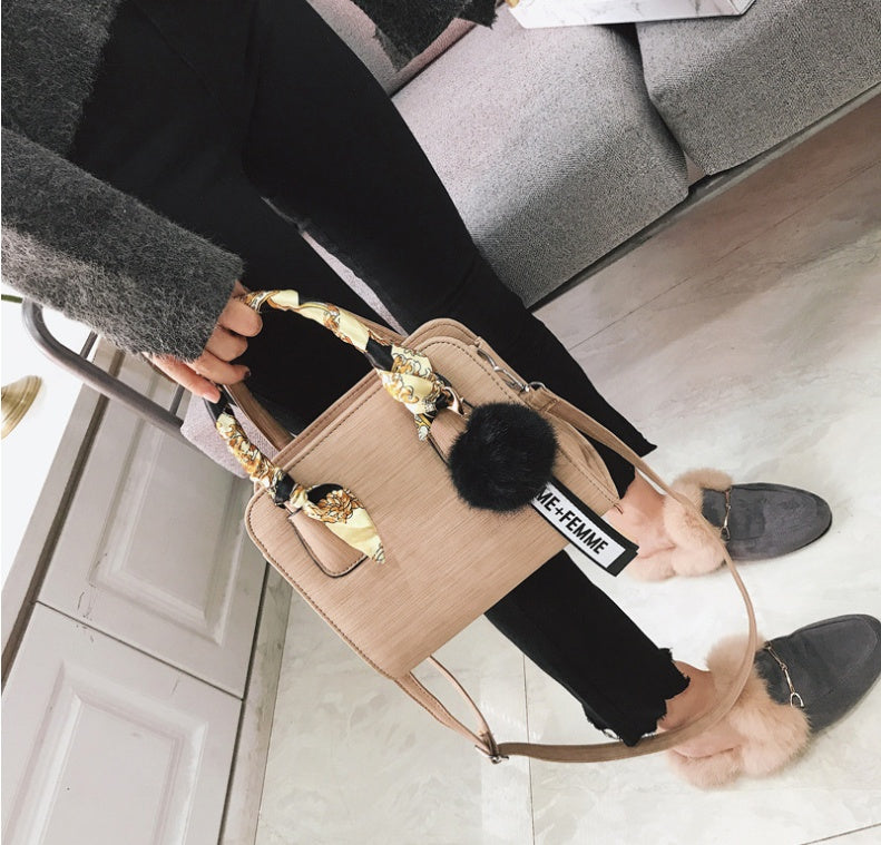 Elegant Ribbon Handle Handbag – Stylish Shoulder Bag for Everyday Chic