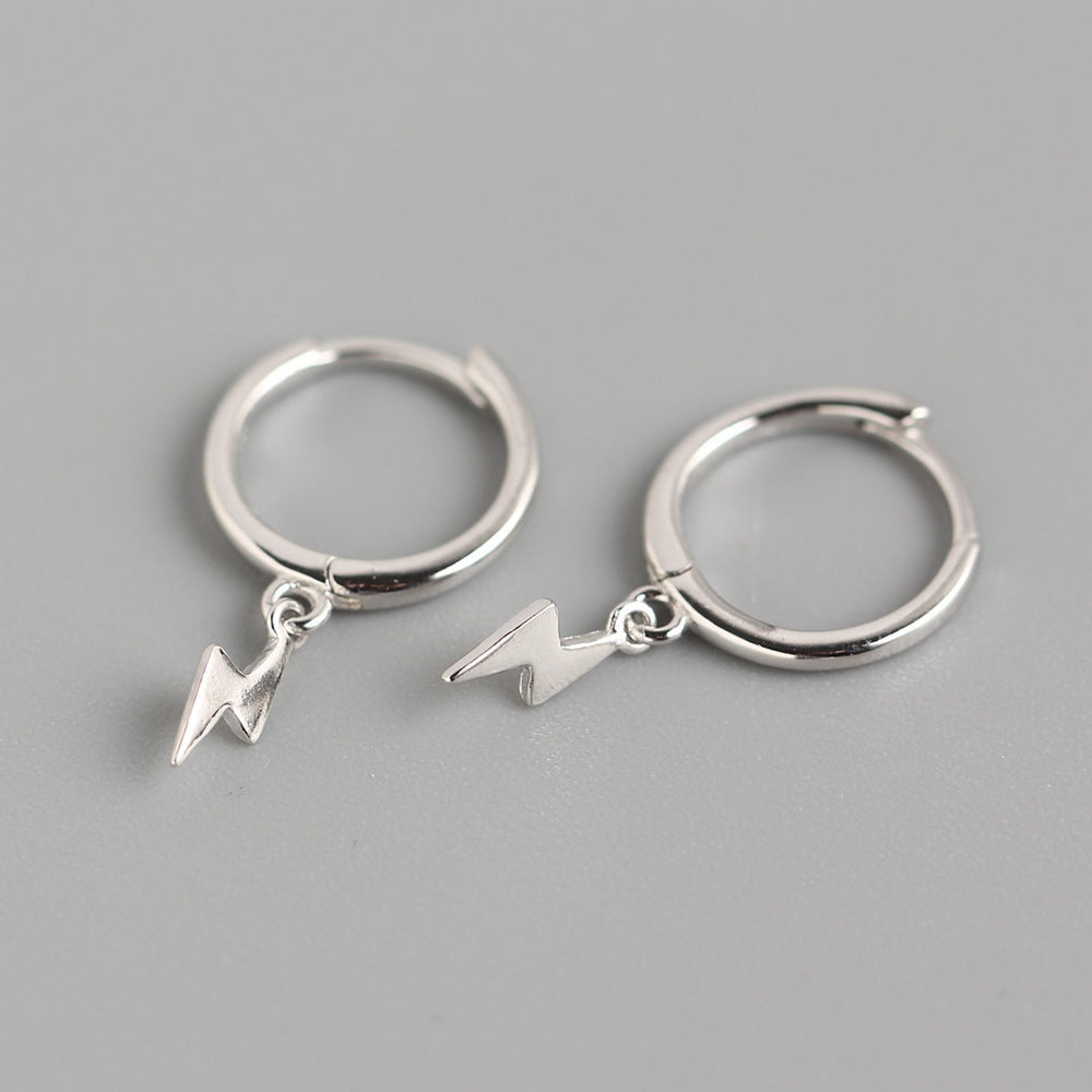 Dainty Silver Hoop Earrings with Crystal Charms – Elegant Sparkle for Every Day