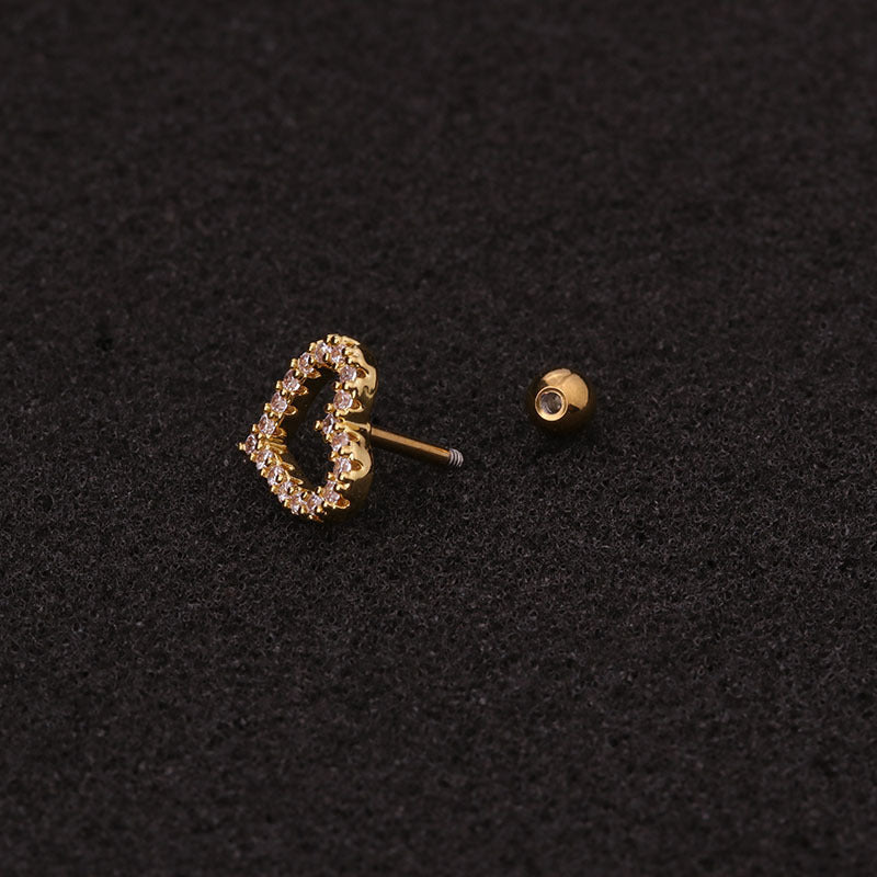 Single Gold Ear Studs – Dainty Sparkling Designs for Curated Piercings