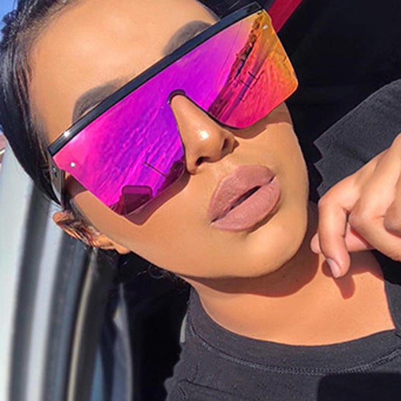Futuristic Visor Shield Sunglasses – Bold Black Edition