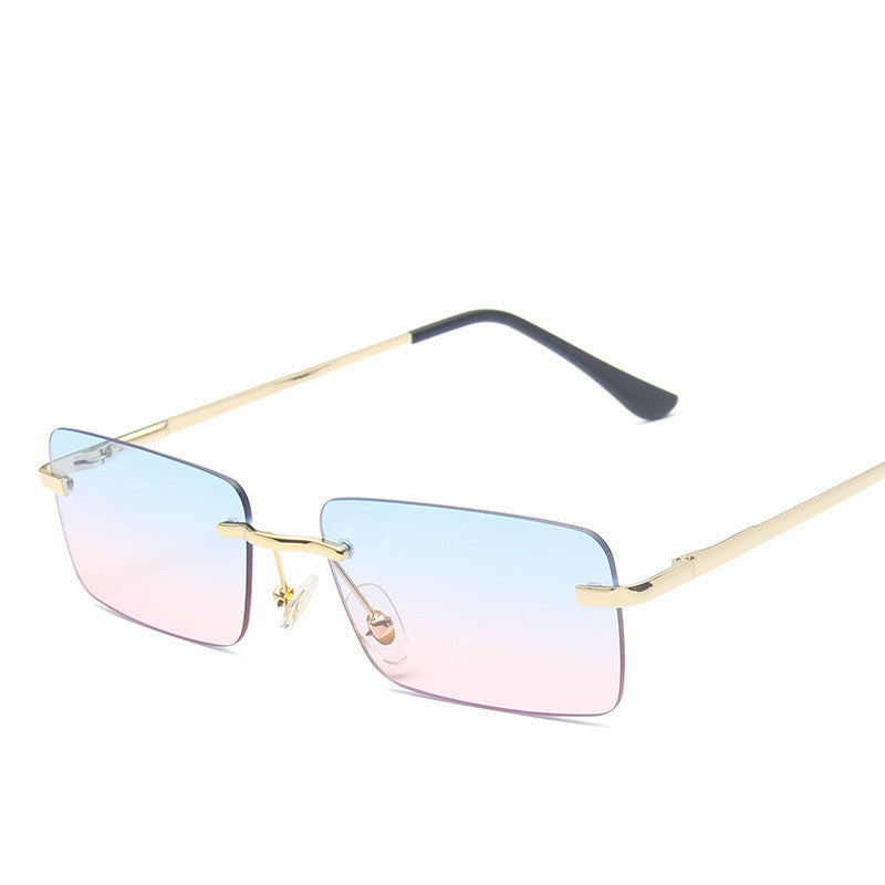 Fierce & Flirty Rimless Sunglasses – Double Pink Luxe Edition