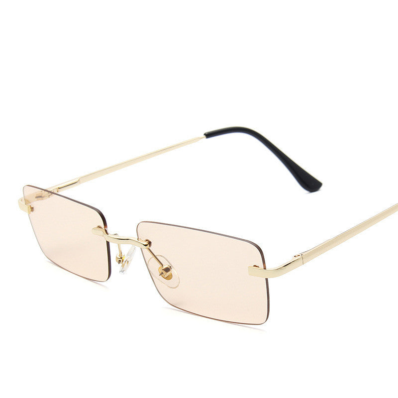Fierce & Flirty Rimless Sunglasses – Double Pink Luxe Edition