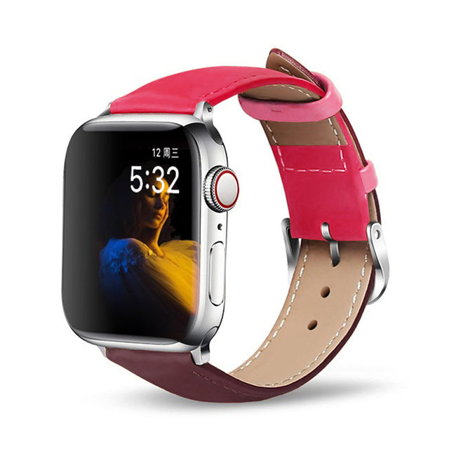 Elegant Leather Watch Strap for Women – Genuine Cowhide, Classic Buckle Styl