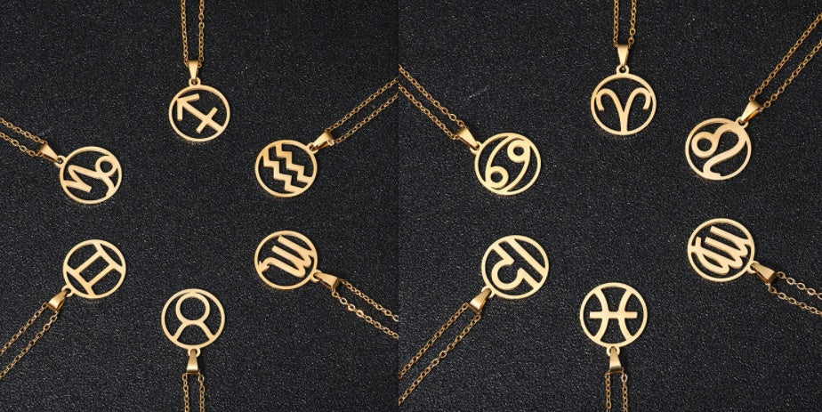 Elegant Zodiac Pendant Necklace – Personalised Star Sign Jewellery