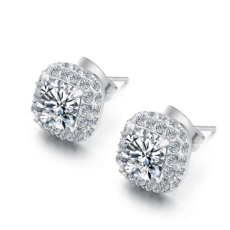 Rose Gold Crystal Stud Earrings – Classic Sparkle for a Sophisticated Look