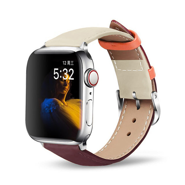 Elegant Leather Watch Strap for Women – Genuine Cowhide, Classic Buckle Styl
