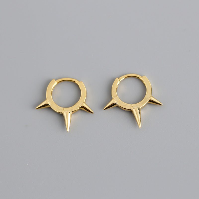 Dainty Silver Hoop Earrings with Crystal Charms – Elegant Sparkle for Every Day