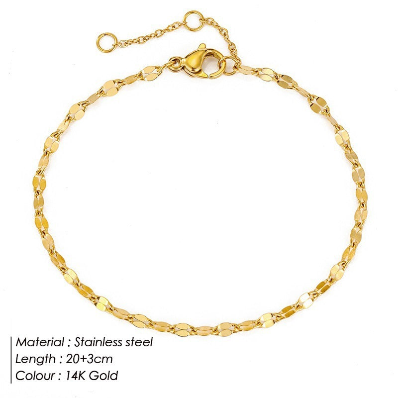 Delicate Gold Twist Anklet – Non-Fading Stainless Steel Elegance