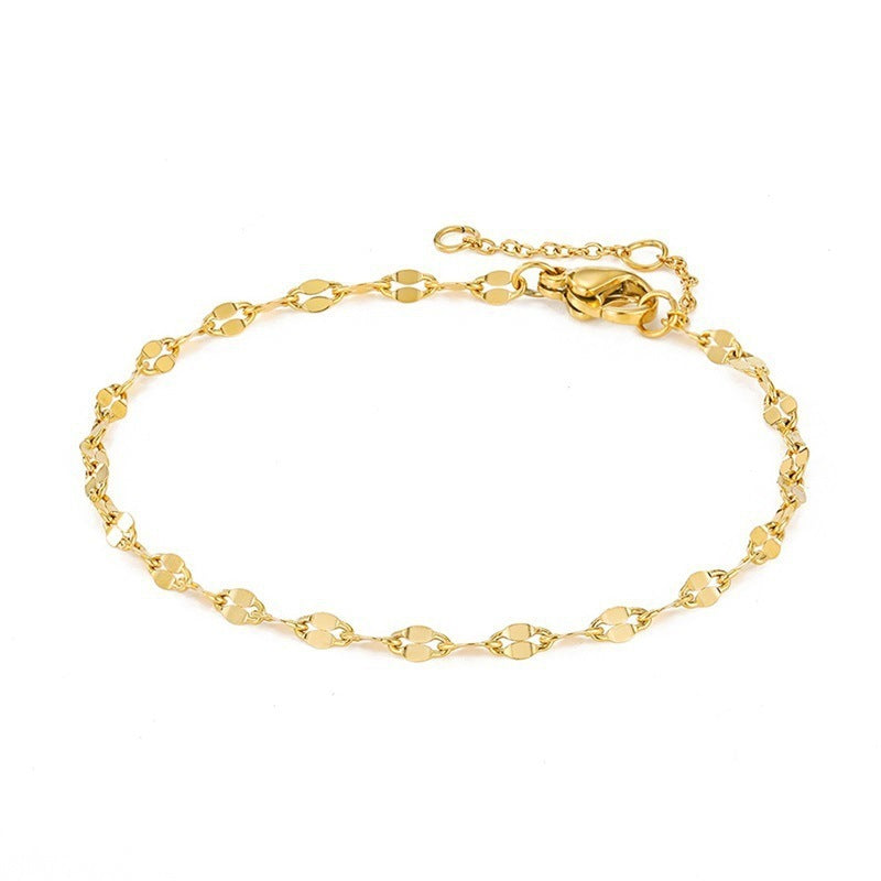 Delicate Gold Twist Anklet – Non-Fading Stainless Steel Elegance