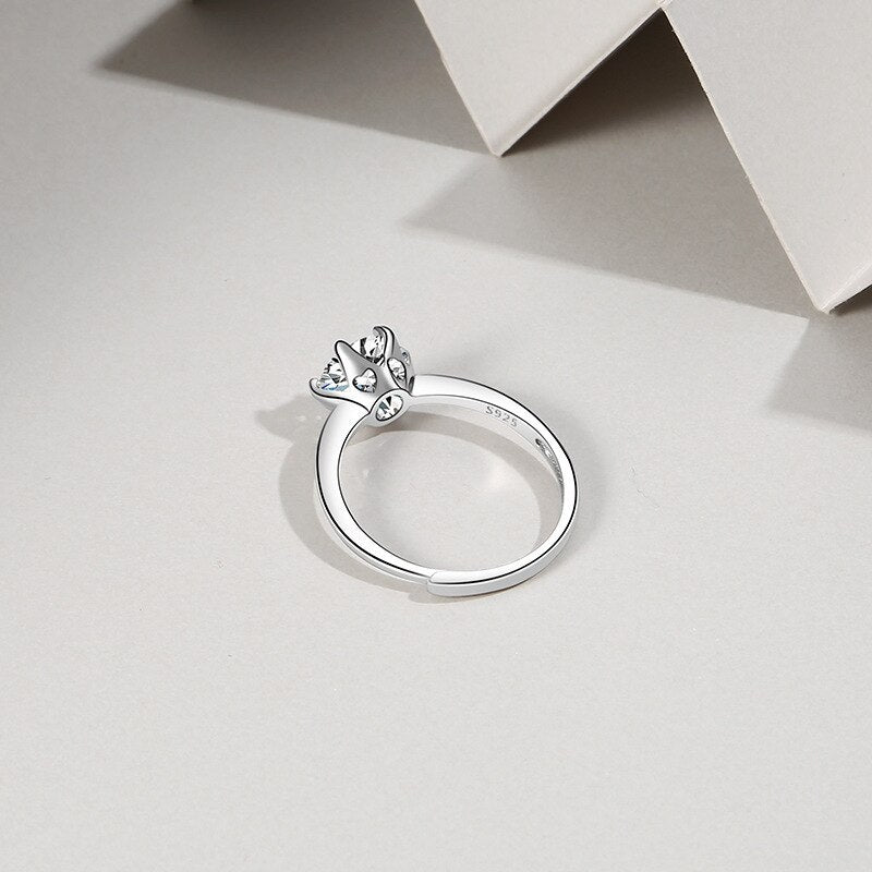 Elegant Zircon Solitaire Ring – Resizable 1.5 Carat Classic Engagement Style