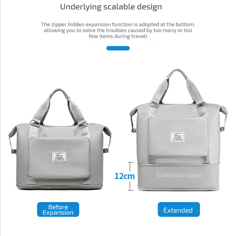 Multi-Pocket Foldable Travel Bag – Lightweight Weekender & Gym Tote for Women