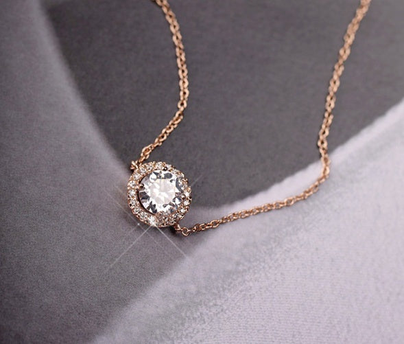 Elegant Rose Gold Crystal Anklet – Timeless Sparkle for Every Step
