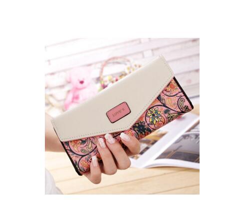 Elegant Bird Print Wallet – Classic Floral Clutch for Women