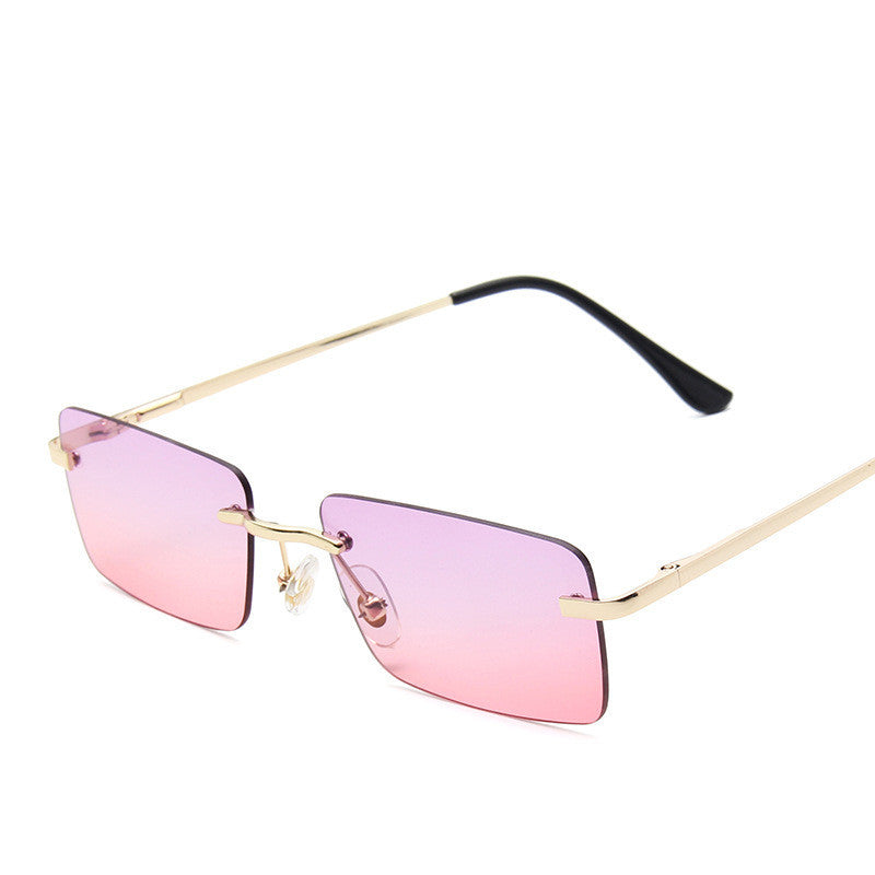 Fierce & Flirty Rimless Sunglasses – Double Pink Luxe Edition