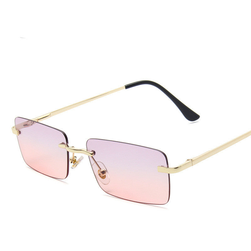 Fierce & Flirty Rimless Sunglasses – Double Pink Luxe Edition