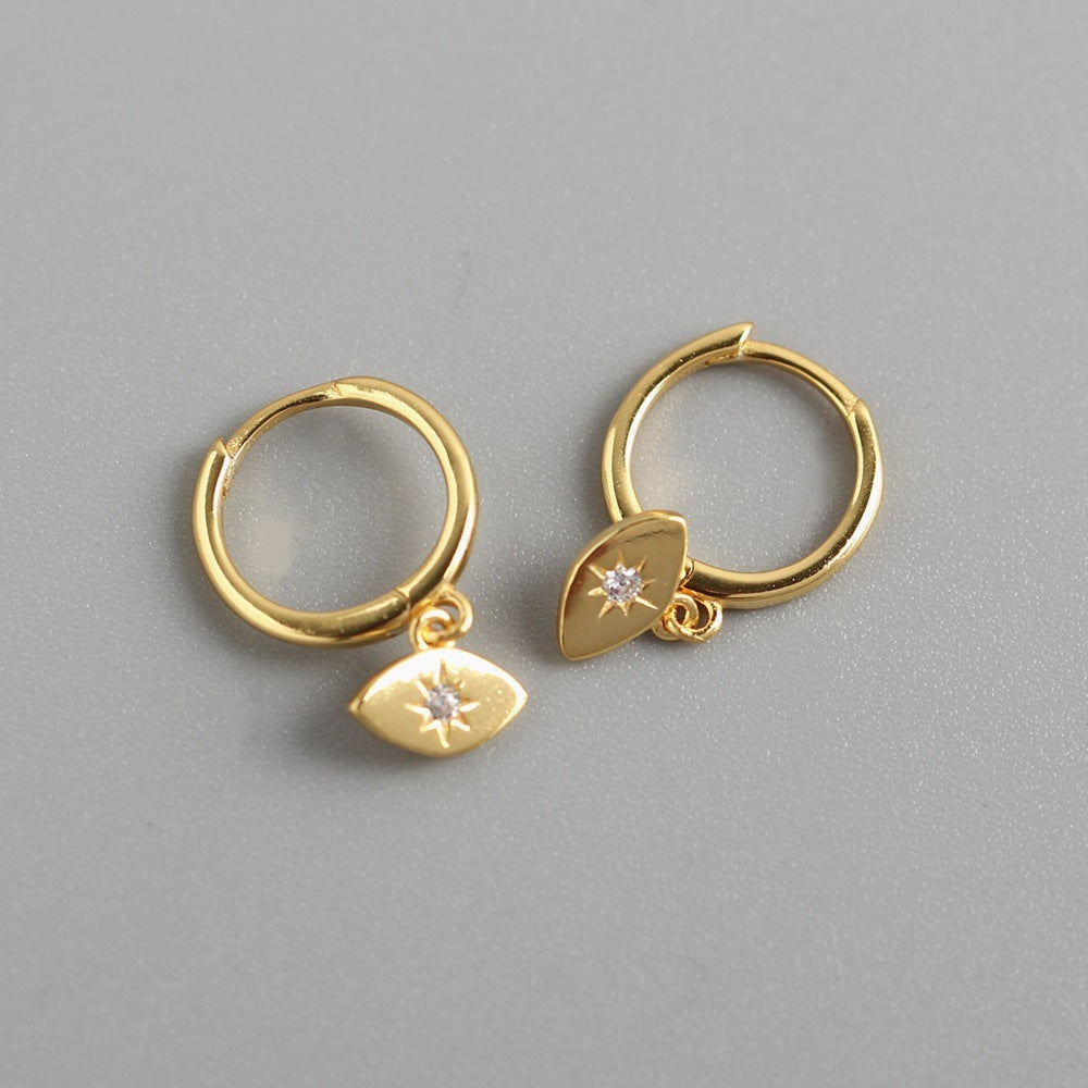 Dainty Silver Hoop Earrings with Crystal Charms – Elegant Sparkle for Every Day