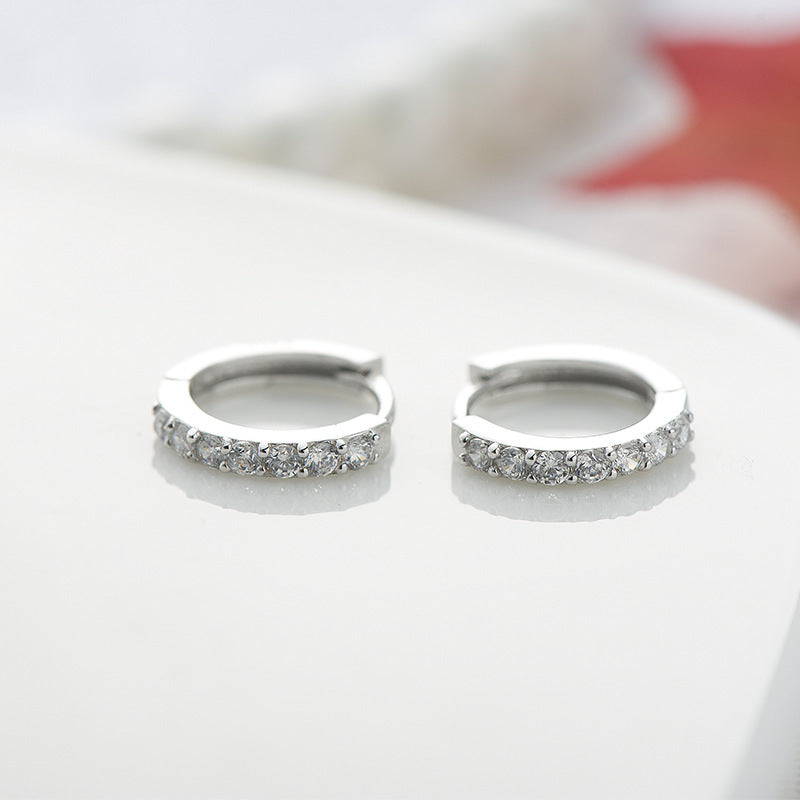 Sparkling Silver Hoop Earrings – Everyday Glamour with Cubic Zirconia Shine