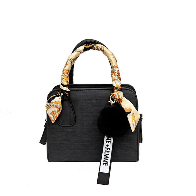 Elegant Ribbon Handle Handbag – Stylish Shoulder Bag for Everyday Chic