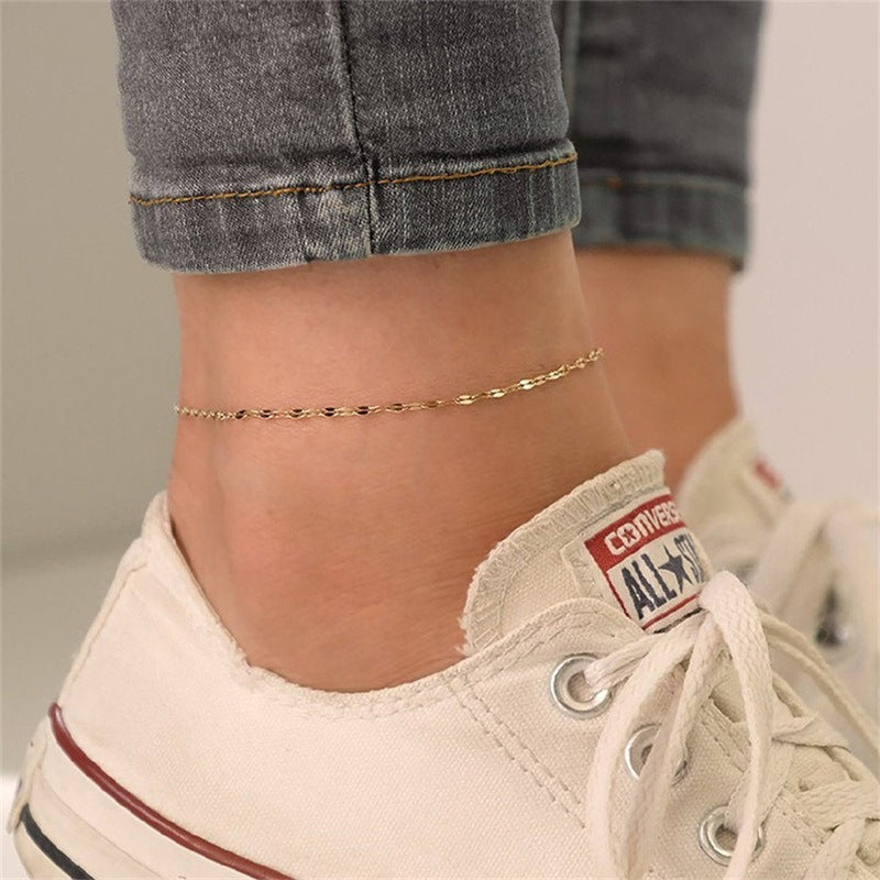 Delicate Gold Twist Anklet – Non-Fading Stainless Steel Elegance
