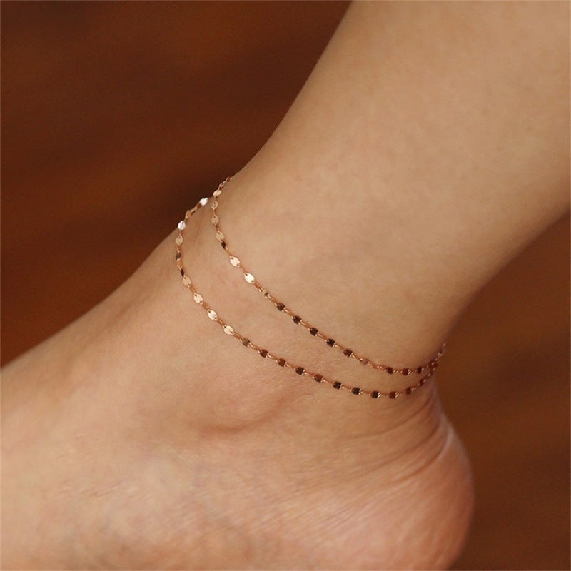 Delicate Gold Twist Anklet – Non-Fading Stainless Steel Elegance