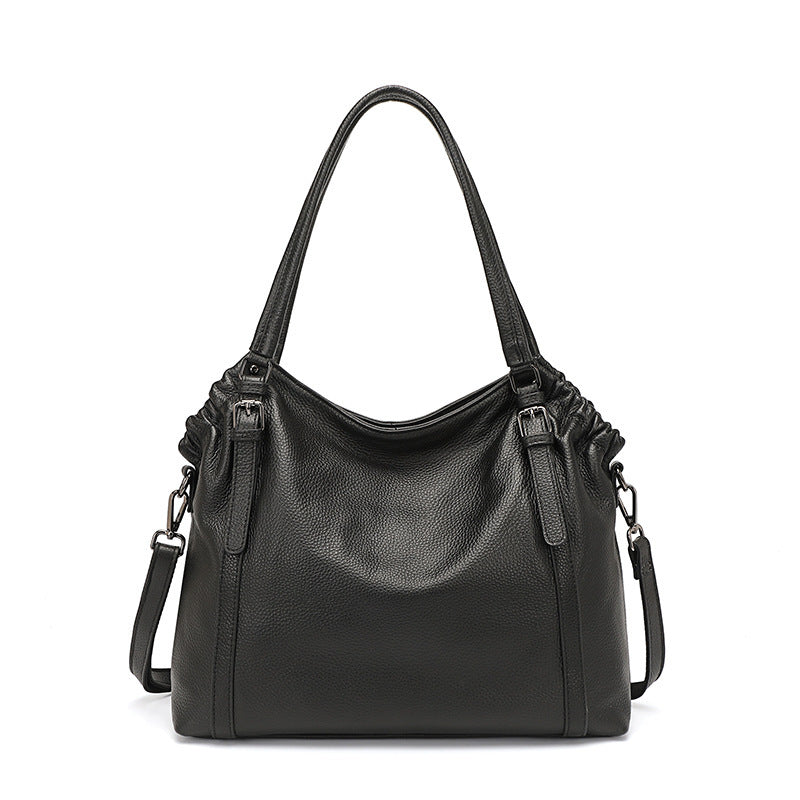 Classic Soft Leather Tote – Spacious & Stylish Handbag for Modern Women