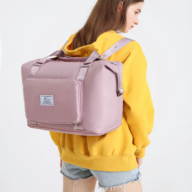 Multi-Pocket Foldable Travel Bag – Lightweight Weekender & Gym Tote for Women