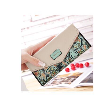 Elegant Bird Print Wallet – Classic Floral Clutch for Women