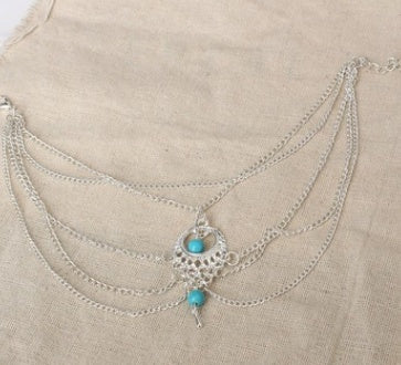 Boho Chic Layered Anklet – Ancient Silver Festival Vibe