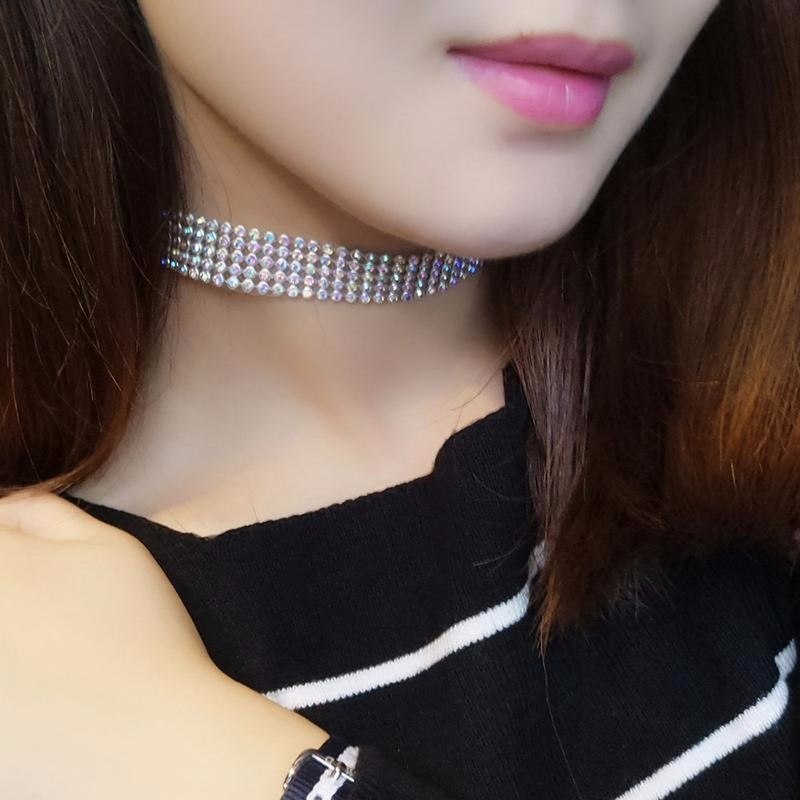 Glam Rhinestone Choker – Dazzling Crystal Necklace for Bold Women