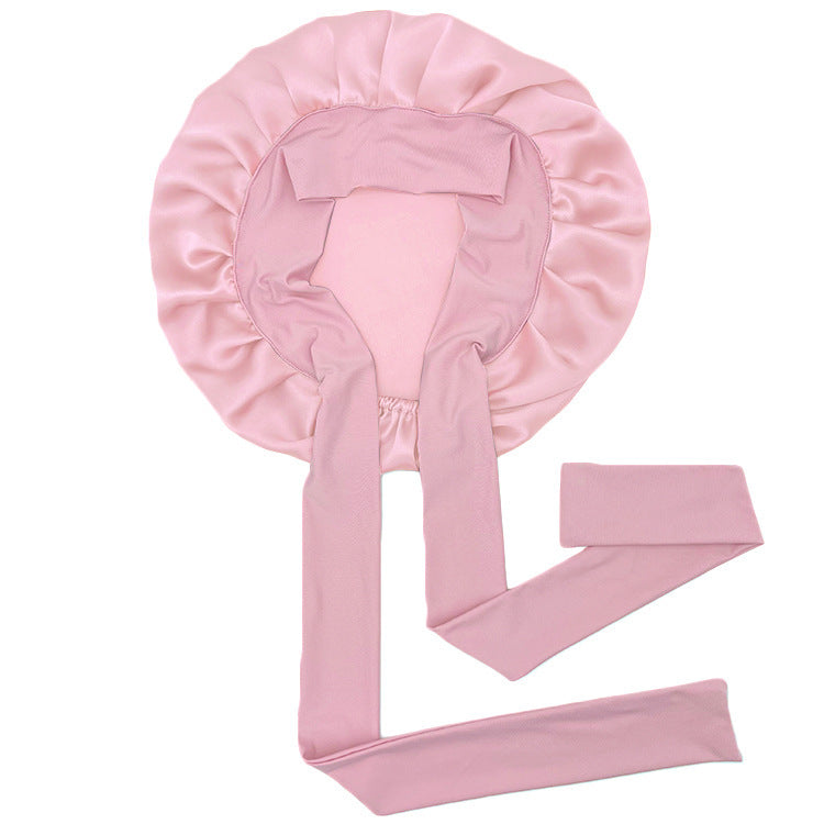 Luxury Single-Layer Satin Nightcap – Smooth, Breathable & Hair-Protective