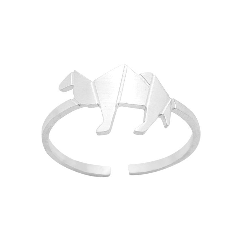 Golden Lotus Flower Ring – Elegant Stainless Steel Statement for Women