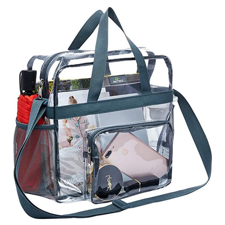 Clear Stadium-Approved Tote – Transparent Shoulder & Crossbody Bag for Everyday Use