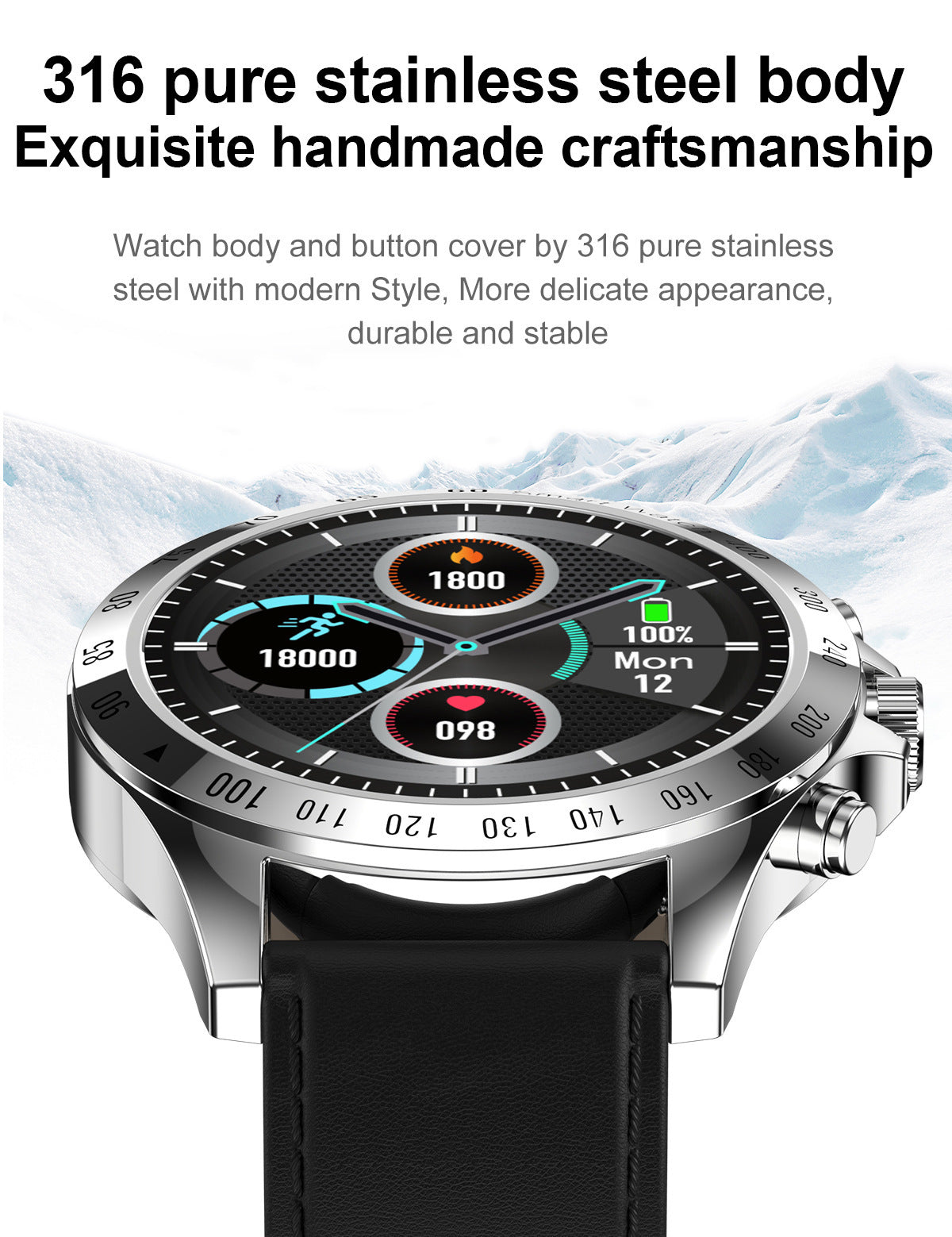Luxury Rose Gold Smartwatch for Women – Health Tracker with Elegant Style