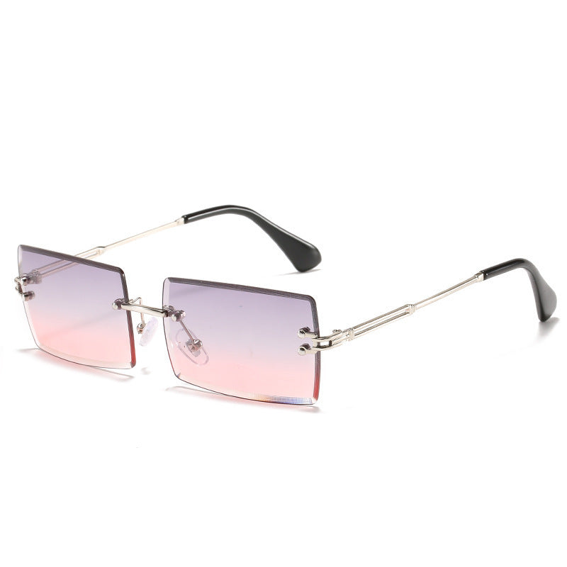 Fierce & Flirty Rimless Sunglasses – Double Pink Luxe Edition