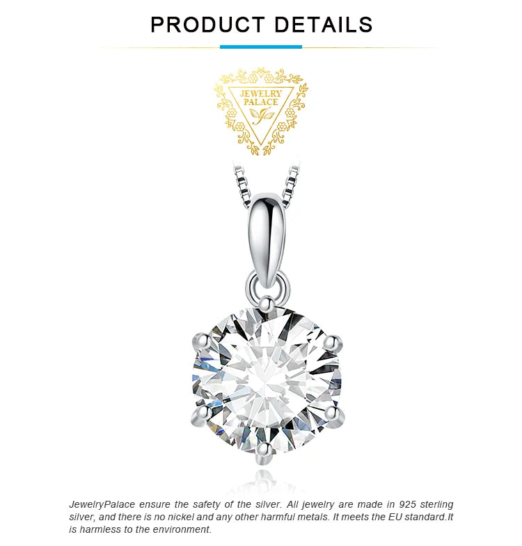 Moissanite Aura Pendant – Dazzling Elegance in Sterling Silver