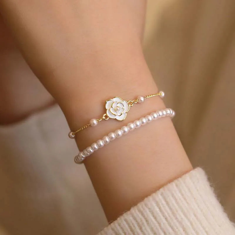 Camellia Pearl Bracelet