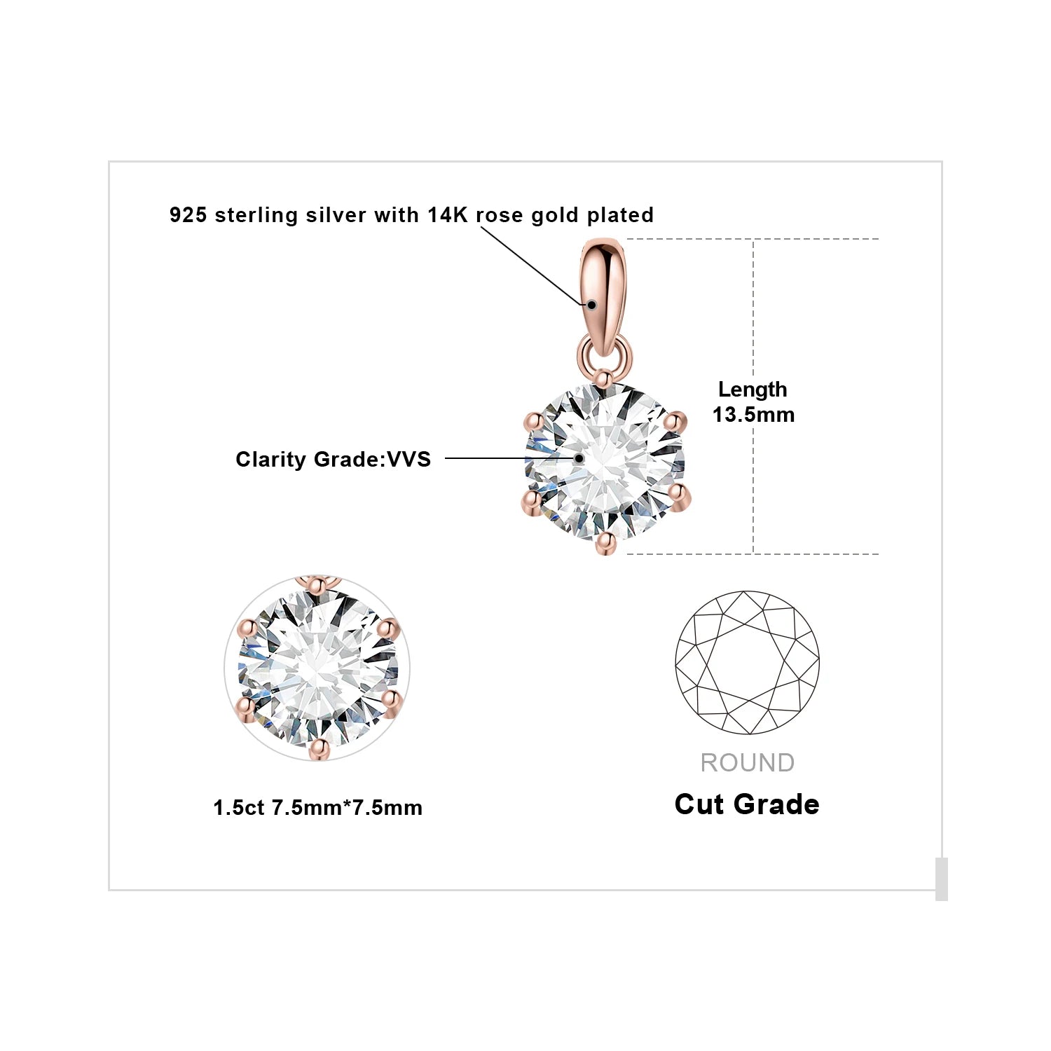 Moissanite Aura Pendant – Dazzling Elegance in Sterling Silver
