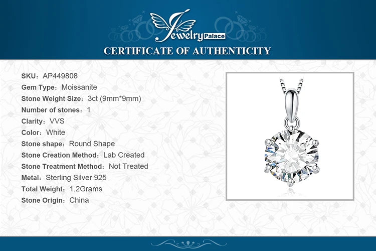 Moissanite Aura Pendant – Dazzling Elegance in Sterling Silver