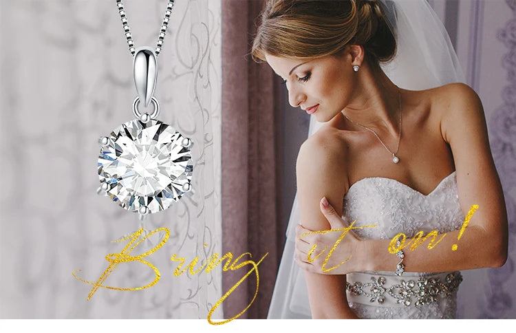 Moissanite Aura Pendant – Dazzling Elegance in Sterling Silver