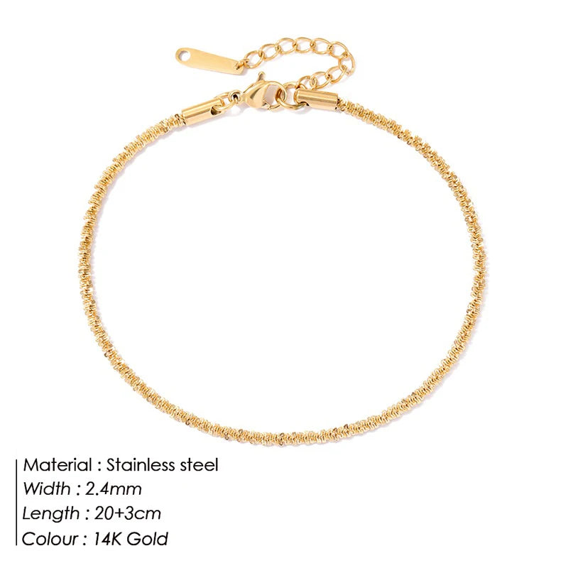 Twist Barefoot Anklet – Minimalist Summer Style