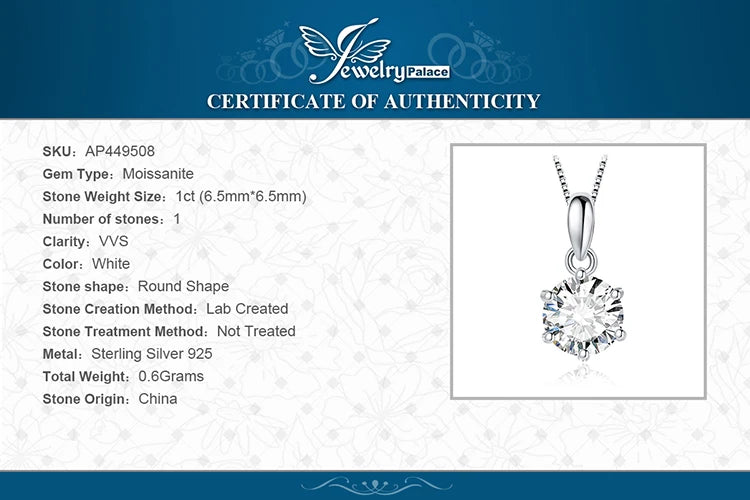 Moissanite Aura Pendant – Dazzling Elegance in Sterling Silver