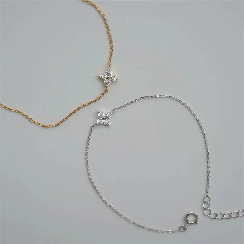 Elara Flower Bracelet – Delicate Crystal Design with Free UK Shipping