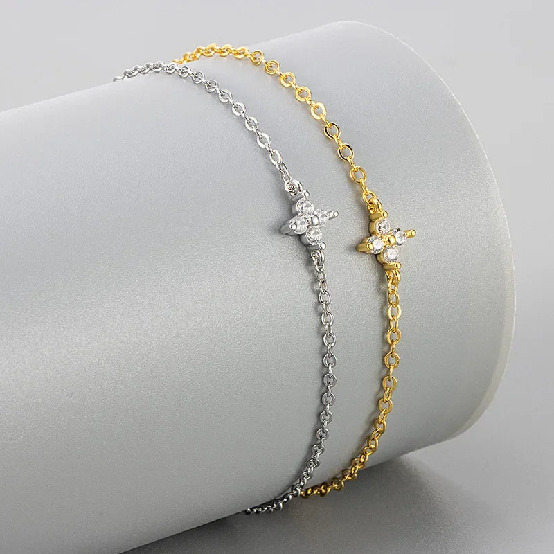 Elara Flower Bracelet – Delicate Crystal Design with Free UK Shipping