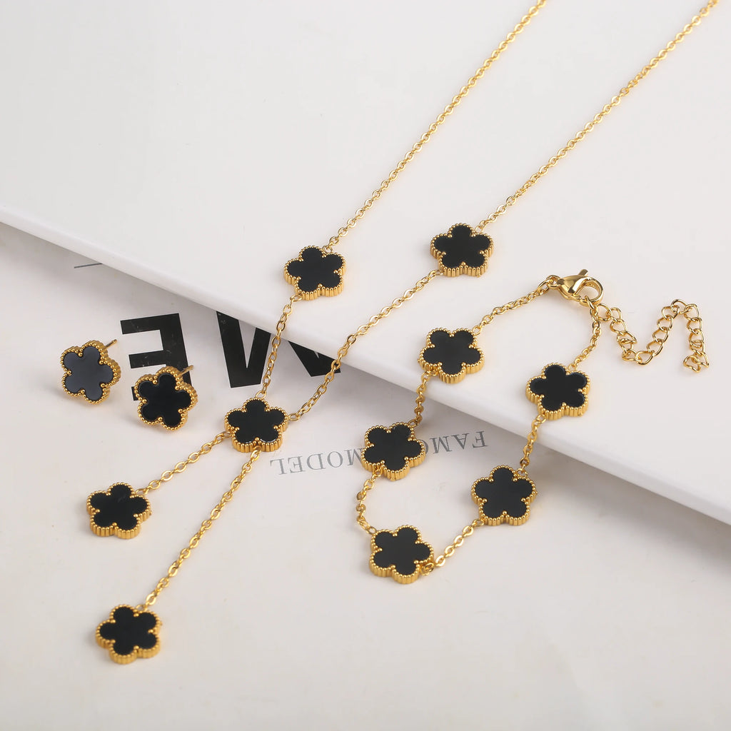 Clover Bloom Jewellery – Elegant Lucky Charm Set for Women