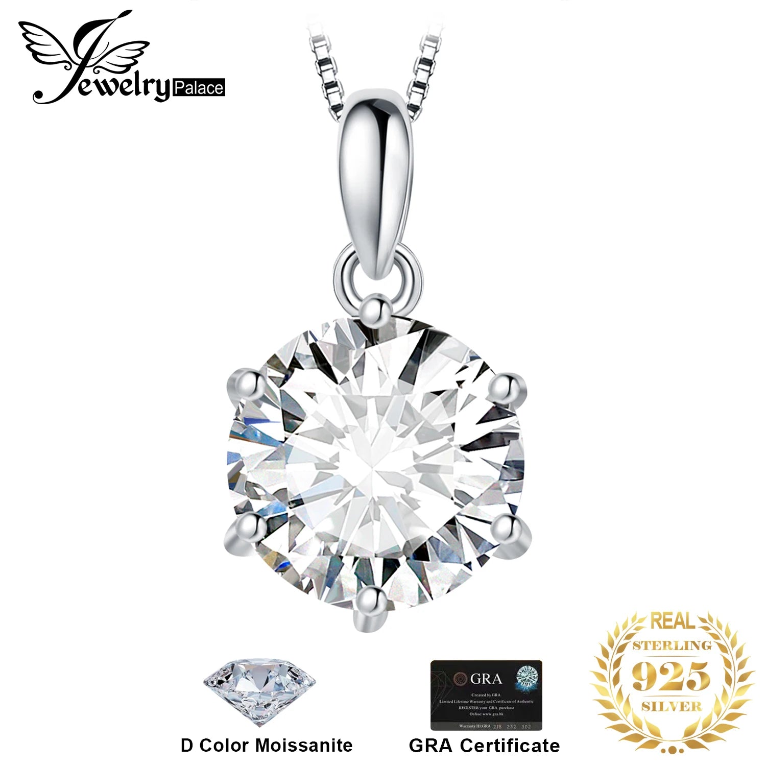 Moissanite Aura Pendant – Dazzling Elegance in Sterling Silver