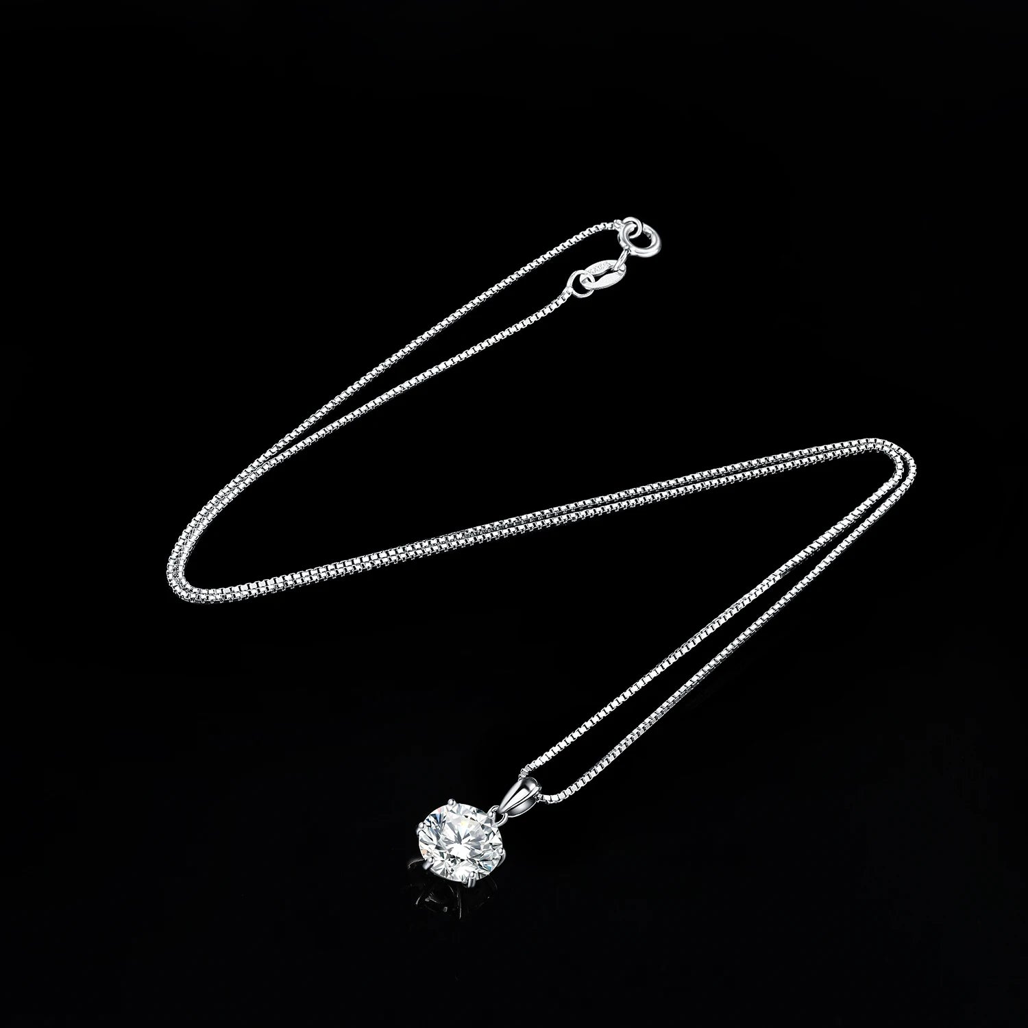 Moissanite Aura Pendant – Dazzling Elegance in Sterling Silver