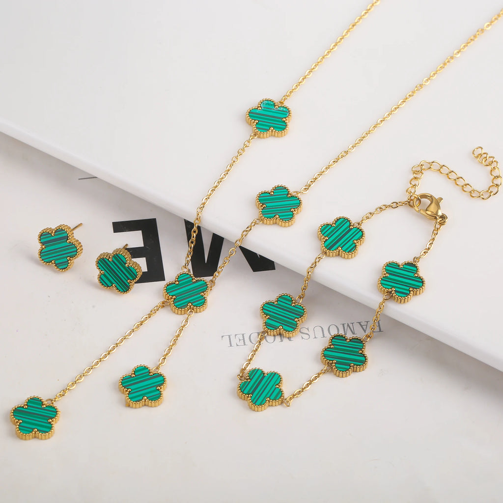 Clover Bloom Jewellery – Elegant Lucky Charm Set for Women