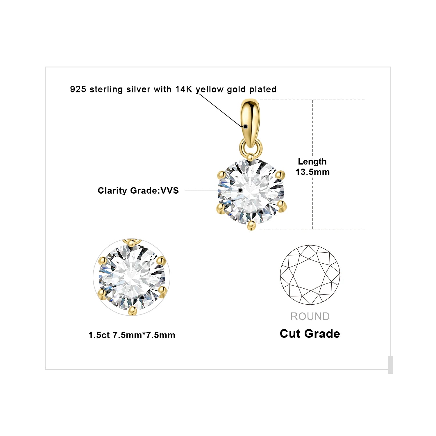 Moissanite Aura Pendant – Dazzling Elegance in Sterling Silver