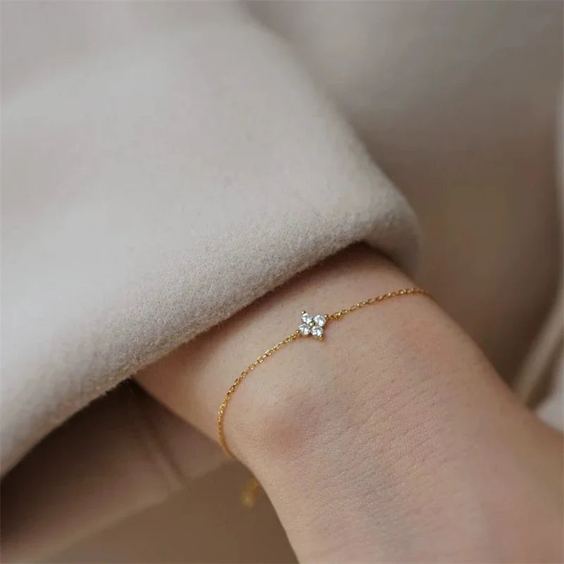 Elara Flower Bracelet – Delicate Crystal Design with Free UK Shipping
